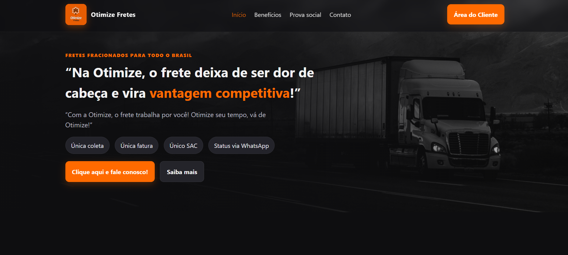 Projeto Otimize Frete desenvolvido pela Gravita Labs